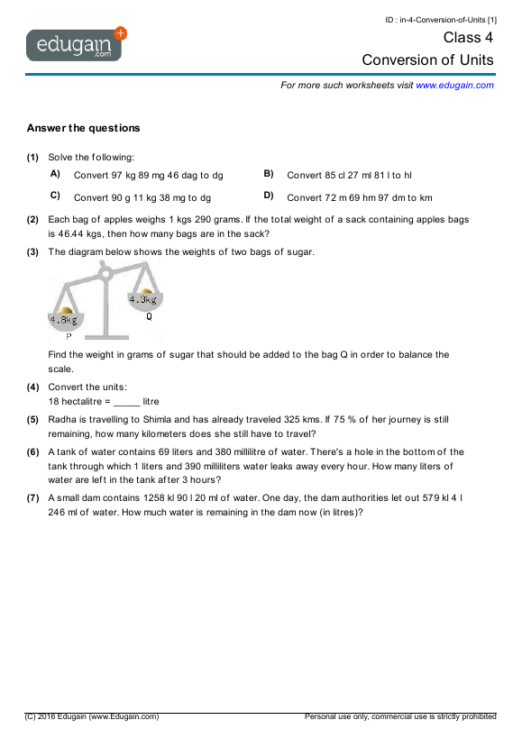 Conversion of Units