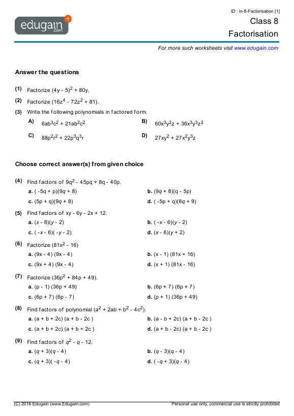 Factorisation